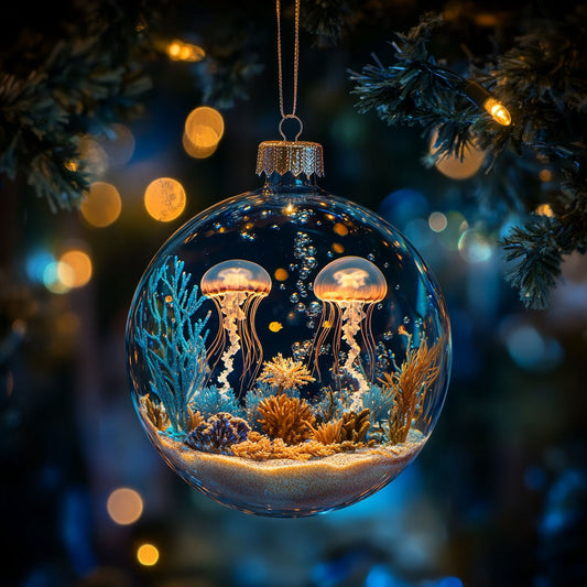 Jellyfish Night Drift WN2911052CL Christmas Ornament