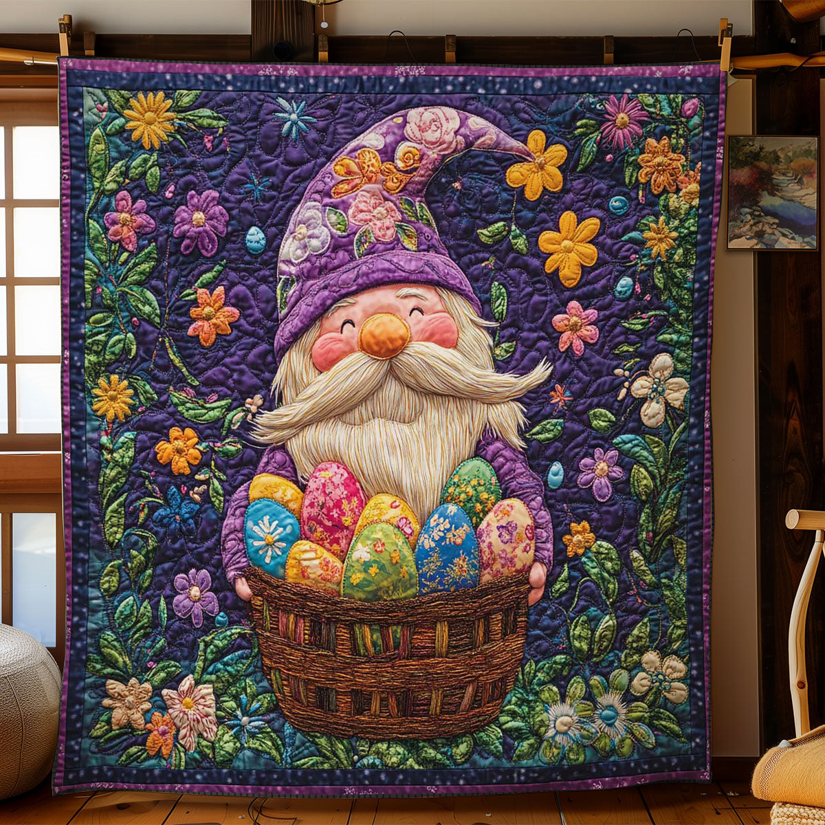 Easter Joy With Gnome WN1501043CL Quilt