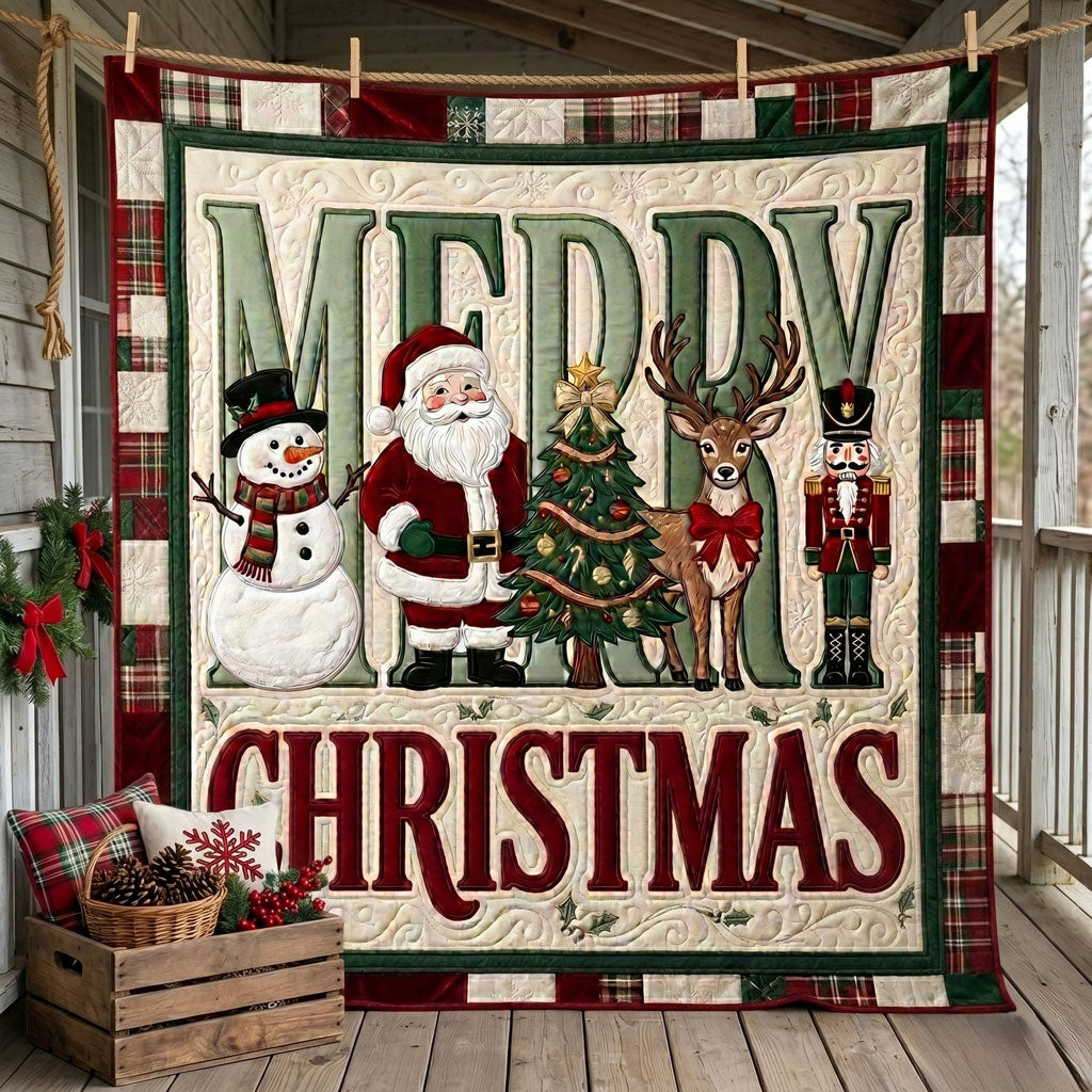 Merry Christmas Holiday Characters WN1105020CL Quilt