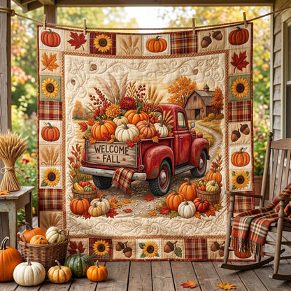 Welcome Fall Harvest Truck WN2006016CL Quilt