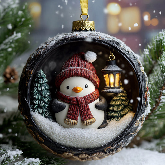 Cozy Peguin Christmas Day XK2210016CL Christmas Ornament