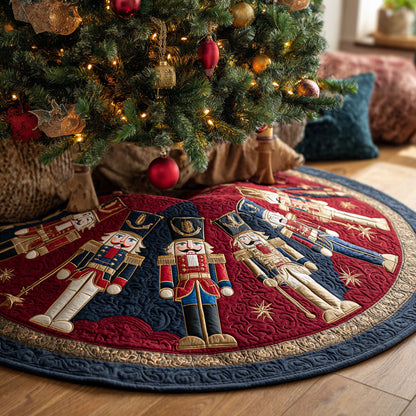 Nutcracker Festive CW1110004CL Quilted Christmas Tree Skirt