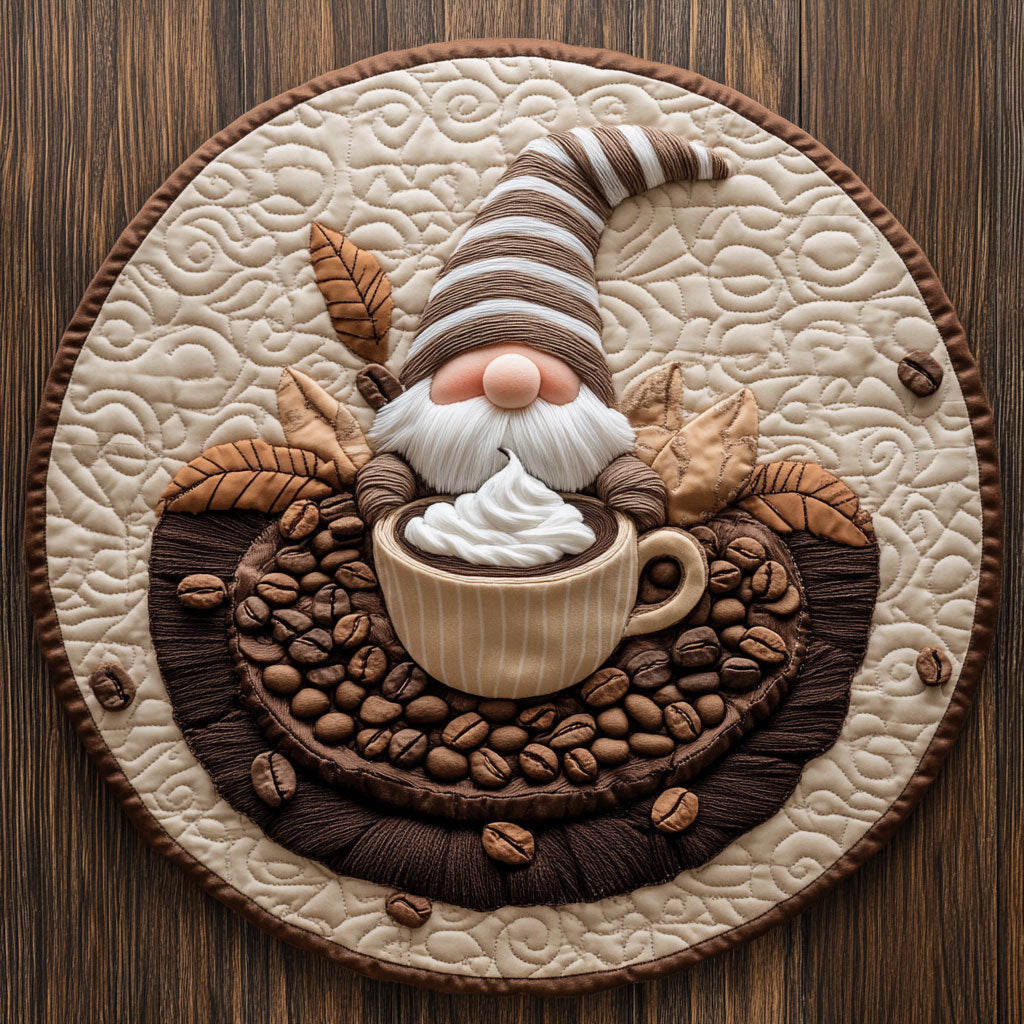 Warm Gnome Brew WN0807091CL Quilted Round Mat