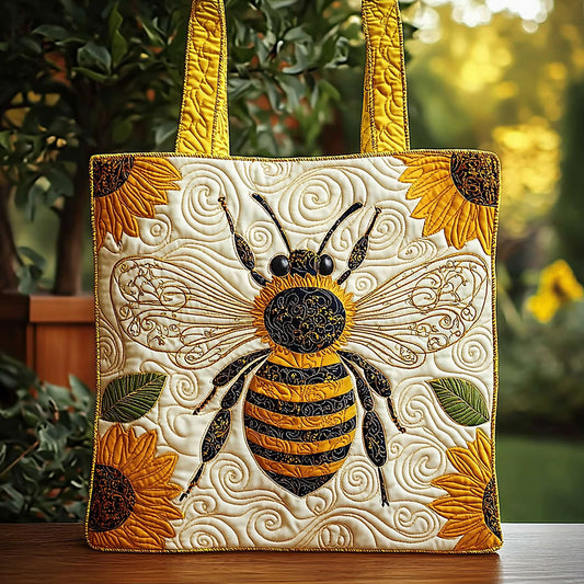Sunflower Bee QA2911009CL Quilted Tote Bag