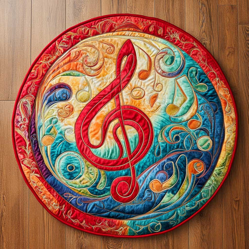 Musical Whirl WN2305052CL Quilted Round Mat