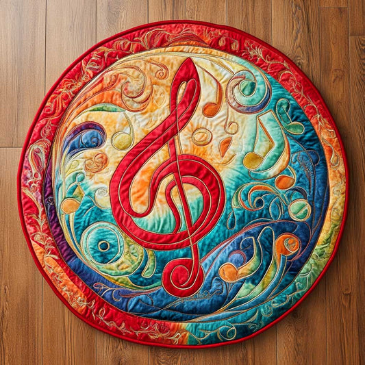 Musical Whirl WN2305052CL Quilted Round Mat