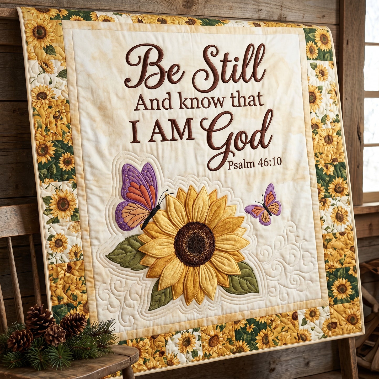 Be Still Sunflower XR2004002CL Quilt
