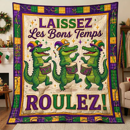 Mardi Gras Gator Party WN1504010CL Quilt