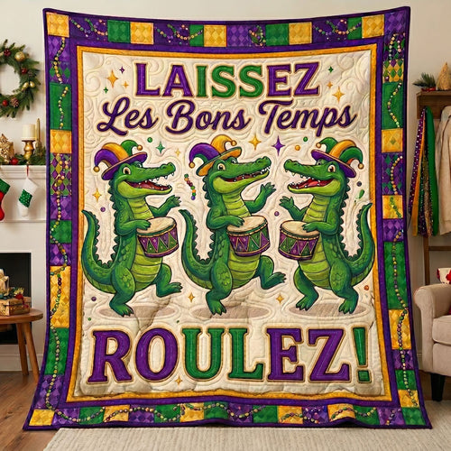 Mardi Gras Gator Party WN1504010CL Quilt