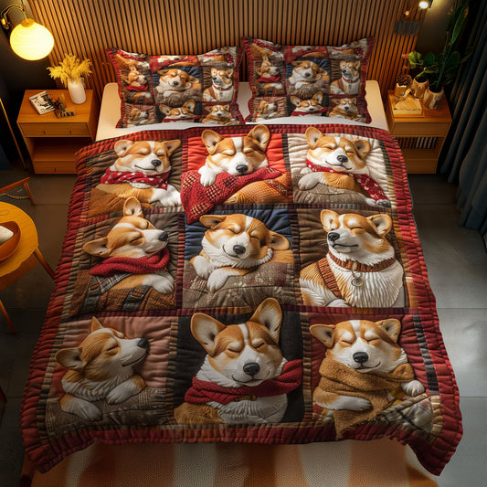 Cozy Corgi WN1303133CL Duvet Cover Set