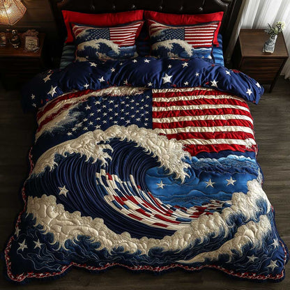Rising Memorial Day Wave WN0204047CL Duvet Cover Set