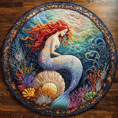 Mermaid Haven WN0306032CL Quilted Round Mat