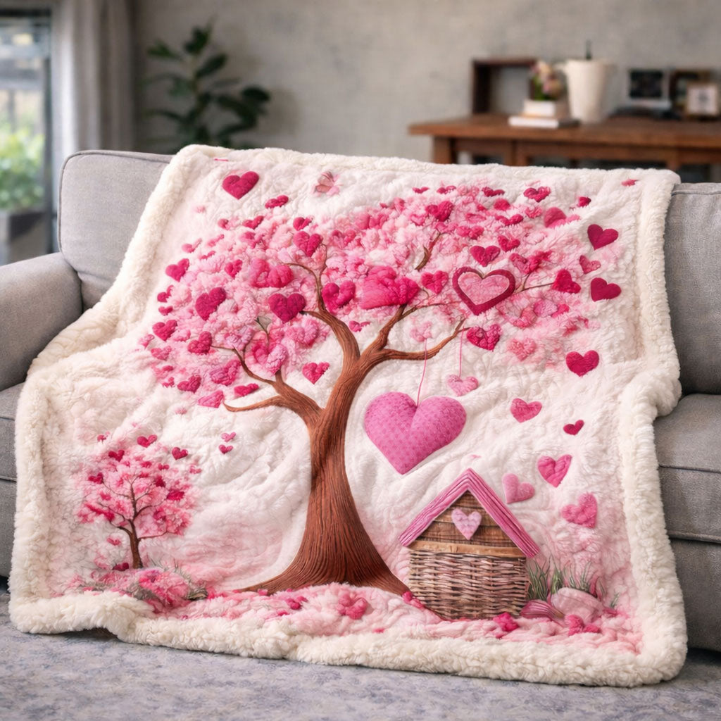 Blossoming Love Tree KL2901012CL Faux Fur Throw Blanket