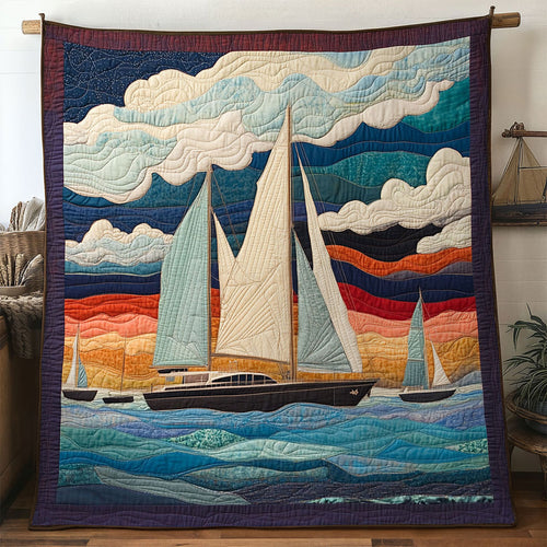 Golden Sailboat WN0501025CL Quilt