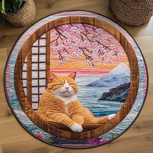 Whiskers At Dusk WJ2805031CL Quilted Round Mat