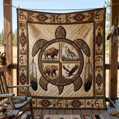 Spirit Turtle Circle WN0506017CL Quilt