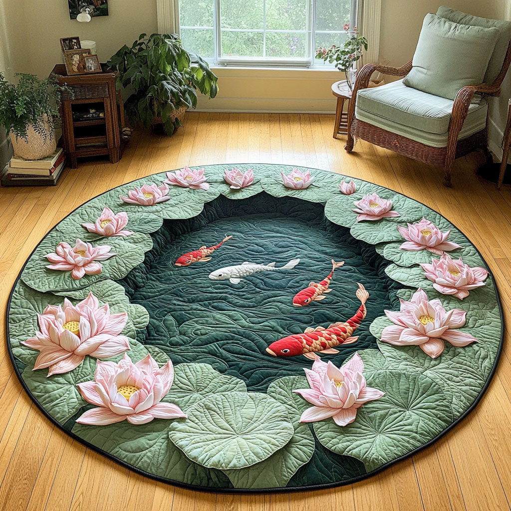 Koi Serenity CP0412126CL Quilted Round Mat