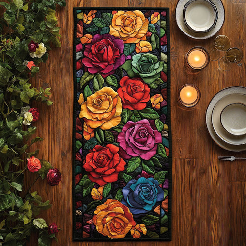 Roses Bloom CW1201074CL Quilted Table Runner