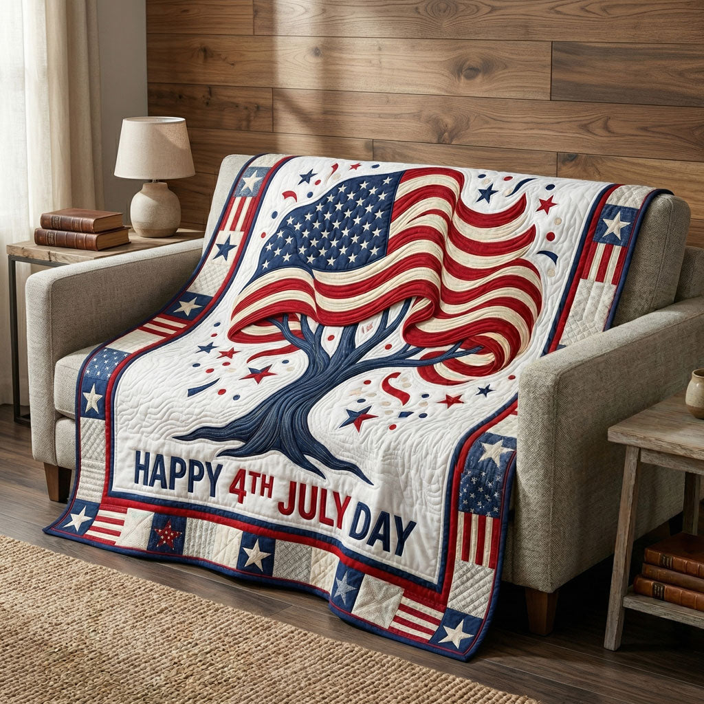 Patriotic Flag Tree WN0904036CL Quilt