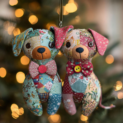 Dog Rustic Patch WN0812027CL Christmas Ornament