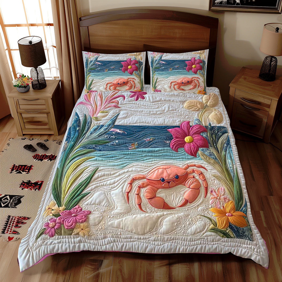 Beach Crab WP2001021CL Duvet Cover Set