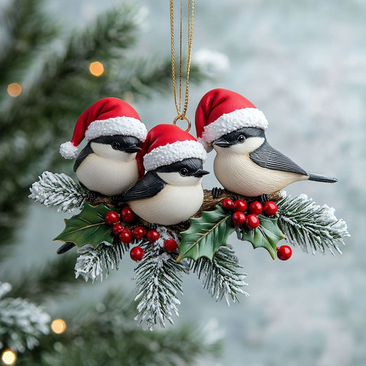 Holly Birds CP1710068CL Christmas Ornament