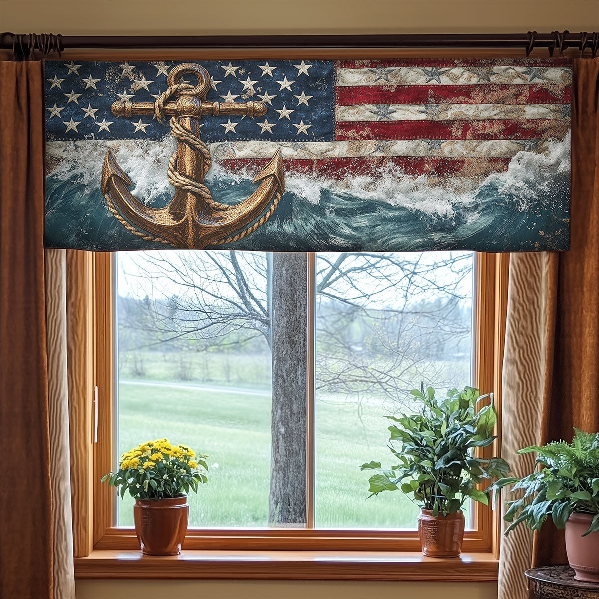 Anchor Horizon WN0906085CL Quilted Valance
