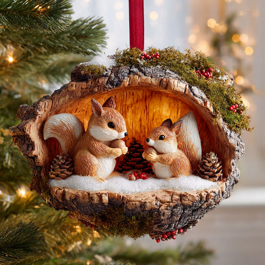 Woodland Squirrel Charm CW0312031CL Christmas Ornament