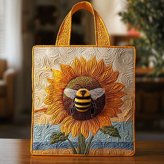 Sunflower Bee QA2911011CL Quilted Tote Bag