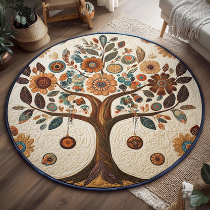 Mandala Tree Of Life WJ0407045CL Quilted Round Mat