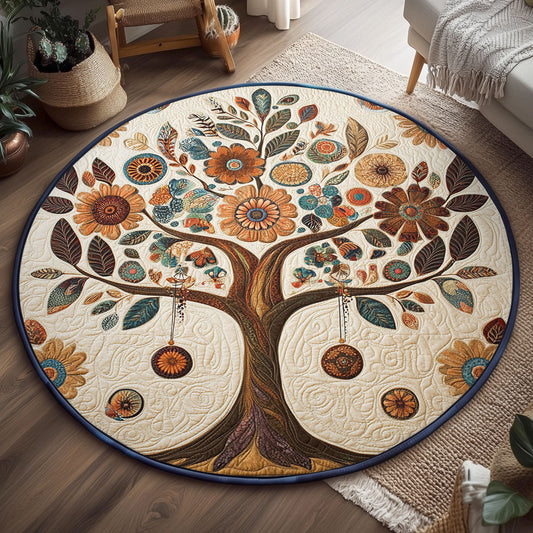 Mandala Tree Of Life WJ0407045CL Quilted Round Mat