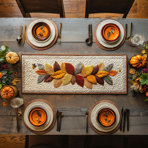 Twilight Leaf WN0707127CL Quilted Table Runner