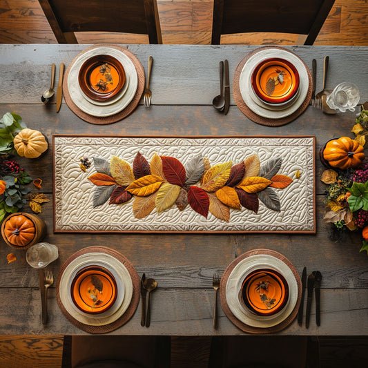 Twilight Leaf WN0707127CL Quilted Table Runner