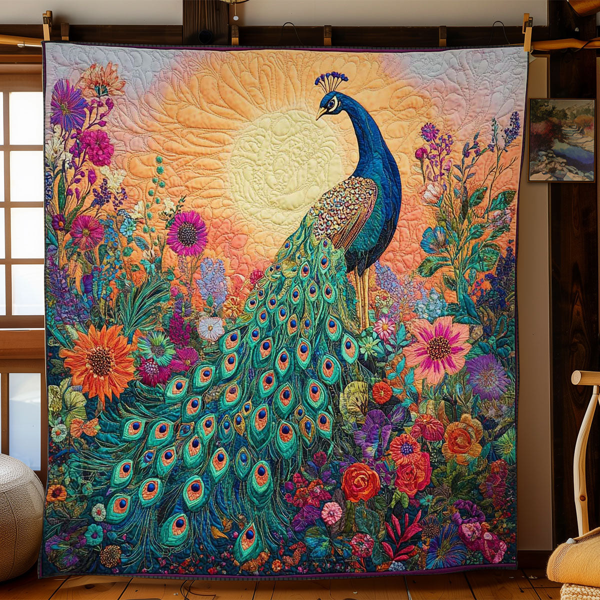 Emerald Peacock WN1102011CL Quilt