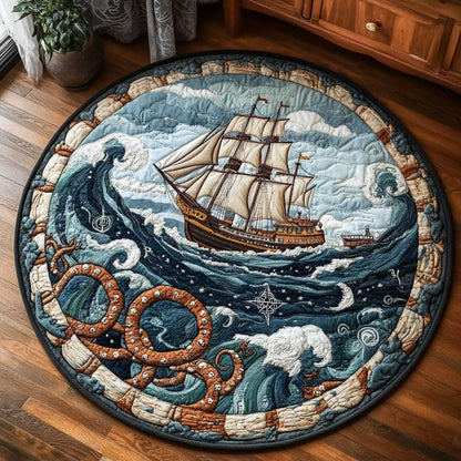 The Lost Vintage Ship WN0805091CL Quilted Round Mat