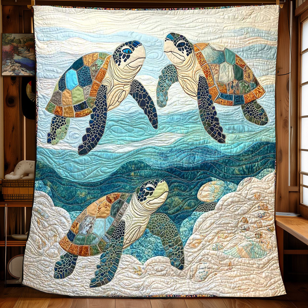 Mosaic Turtle WP0802026CL Quilt