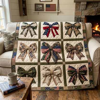 Patriotic Bow Patchwork WN1506016CL Quilt