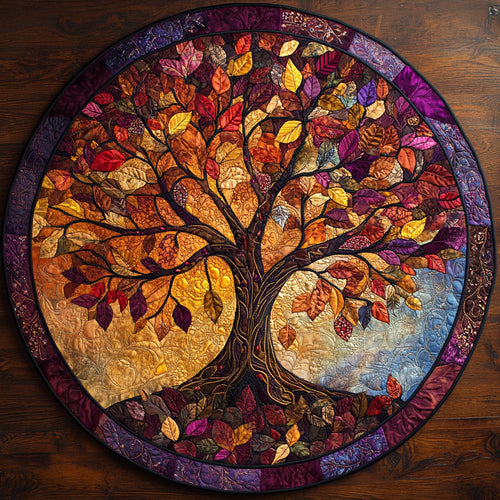 Tree Of Life Aura WN0206037CL Quilted Round Mat