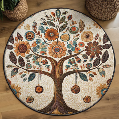 Mandala Tree Of Life WJ0407045CL Quilted Round Mat