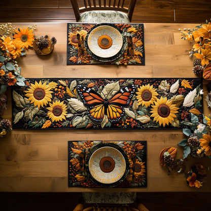 Butterfly Solstice WN0107017CL Quilted Table Runner