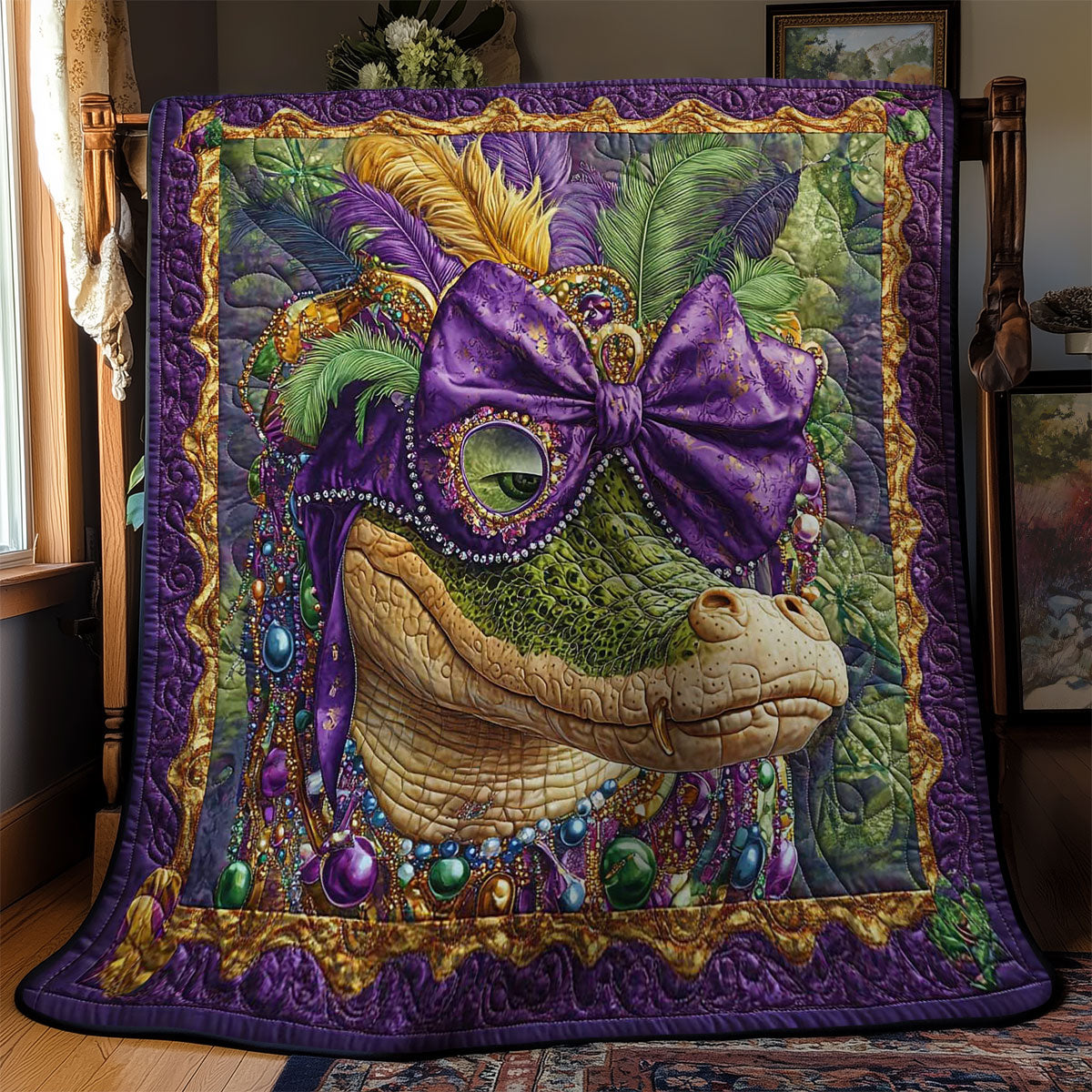 Bejeweled Crocodile WN1203026CL Quilt