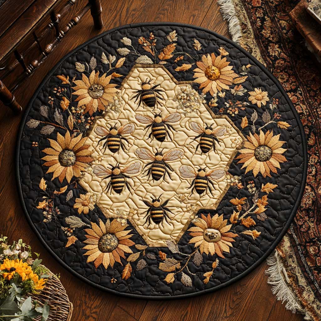 Bee Harmony WN1903059CL Quilted Round Mat