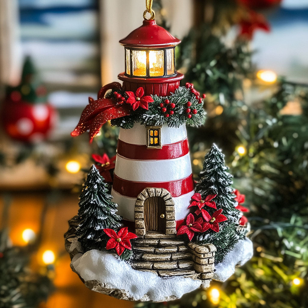 Christmas Lighthouse CW2511005CL Christmas Ornament