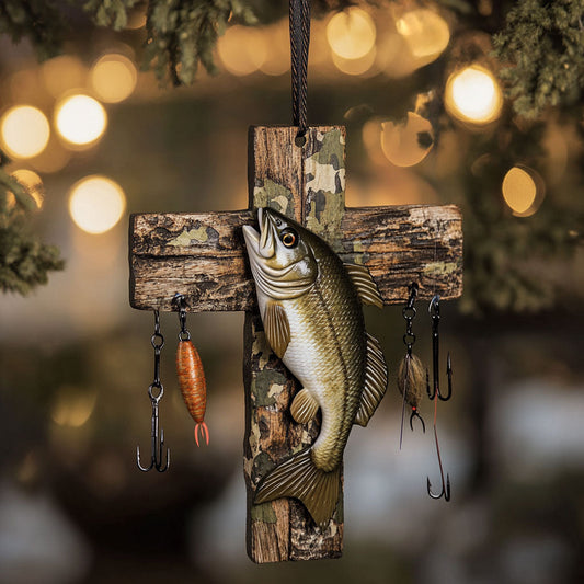 Bass Fish Timber Craft WN0412014CL Christmas Ornament
