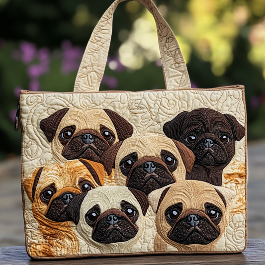 Pug XR0601004CL Quilted Tote Bag