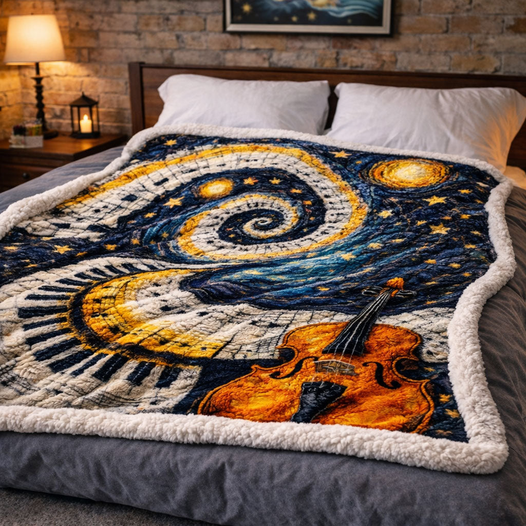Starry Night Symphony KL2901013CL Faux Fur Throw Blanket