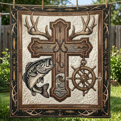 Rustic Faith And Fishing WN0805012CL Quilt