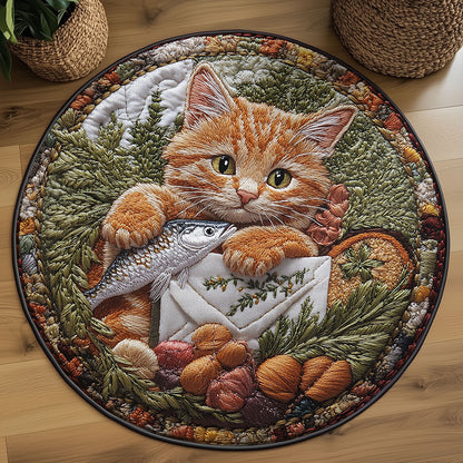 Meow Mail Catch WN3006058CL Quilted Round Mat