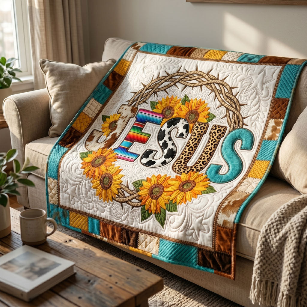 Sunflower Jesus Faith WN1704016CL Quilt
