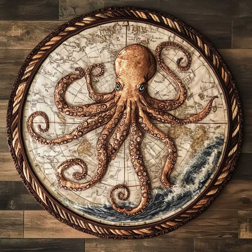 Silent Octopus WN0905035CL Quilted Round Mat